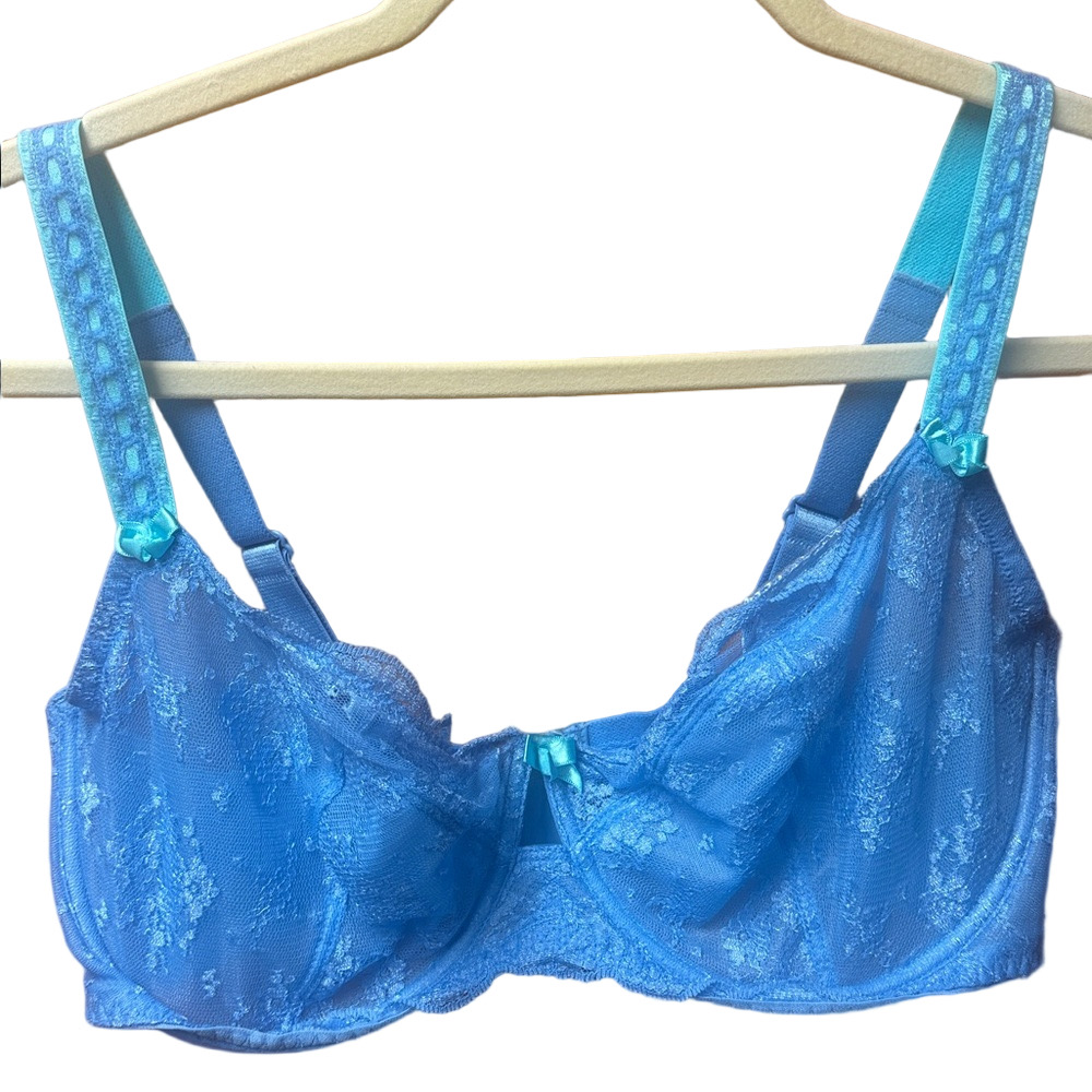 38DDD Paramour 115005 Captivate Underwire Bra Lake Blue NWT
